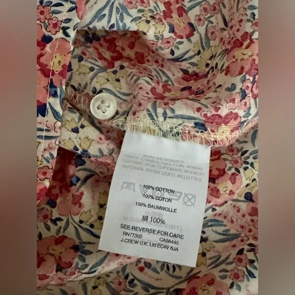J. Crew Liberty Fabric Floral Shirt / Size 10 - Picture 5 of 5